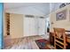 Bedroom with wood-look floors, closet, and plenty of storage at 819 & 818 Hilltop Cir, Sanford, NC 27332