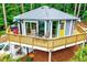 Home featuring a wraparound deck, providing space for outdoor seating and grilling at 819 & 818 Hilltop Cir, Sanford, NC 27332