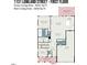 The first floorplan of the house, includes Primary Bedroom, Living Room, Kitchen, and Garage at 1131 Lowland St, Apex, NC 27523