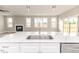 Spacious kitchen island with sink overlooking open-concept living area at 117 Knight Rd Rd, Broadway, NC 27505
