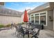 Outdoor patio with table and grill, perfect for entertaining at 125 Greenway Landing Lndg, Chapel Hill, NC 27516