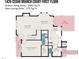 First floor floor plan with Gross-Living Area - 1643 Sq Ft and Non-Living Area - 275 Sq Ft at 1426 Cedar Branch Ct, Wake Forest, NC 27587