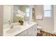Bright bathroom featuring a double vanity with modern fixtures and finishes at 148 Vaughan Farms Drive Dr, Angier, NC 27501