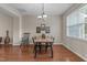 Cozy dining room with stylish furnishings and a view of the backyard at 158 Pineland Cir, Raleigh, NC 27606