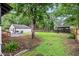 A beautiful backyard featuring a large green lawn and mature trees at 205 Forest Hill Ave, Rocky Mount, NC 27804