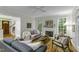 Bright living room with hardwood floors, fireplace, neutral decor, and lots of natural light at 2325 Old Oak Pl, Hillsborough, NC 27278