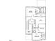 Second-floor floor plan showcasing bedrooms, bathrooms, laundry, and loft, with dimensions at 252 Meadowbark Bnd # 46, Garner, NC 27529