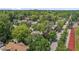 Aerial view of homes surrounded by lush trees and foliage, showcasing neighborhood at 311 N Gregson St, Durham, NC 27701