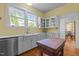 Bright kitchen features a farmhouse sink, stainless steel appliances, white cabinetry, and a butcher block island at 311 N Gregson St, Durham, NC 27701