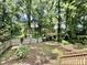 View of a spacious backyard featuring a wood privacy fence and lots of mature trees at 322 S Dixon Ave, Cary, NC 27511