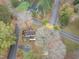 Overhead aerial view of the house and surrounding neighborhood at 345 Henderson St, Oxford, NC 27565