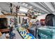 This is a shot of the garage that shows lots of storage space and outdoor items at 390 Lake Magnolia Way, Smithfield, NC 27577