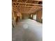 Unfinished basement with stairs, exposed beams, wiring, framing, and windows offers potential for customization at 432 Golden Dragonfly St, Wake Forest, NC 27587