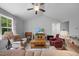 Bright living room with vaulted ceiling and hardwood floors, offering space for relaxing and entertaining at 50 Harriet Gentry Ln, Timberlake, NC 27583