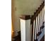 Close up of stairway showing stained steps and white risers at 509 W Rose St, Sanford, NC 27330