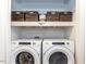 Laundry room with front loading washer and dryer at 589 John Mitchell Rd, Youngsville, NC 27596