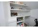 Well-organized pantry with ample shelving for convenient storage of groceries and household items at 595 E Cabarrus St, Raleigh, NC 27601