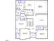 Second floor plan featuring a primary suite with a sitting area, bedrooms, bathrooms, and a loft at 74 Black Walnut Dr # 199, Garner, NC 27529