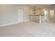Bonus room featuring neutral carpet, recessed lighting, and a modern light fixture at 1027 Coldspring Circle, Durham, NC 27705