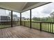 Relaxing screened porch with wood floors overlooking the yard and neighborhood at 1027 Coldspring Circle, Durham, NC 27705