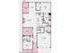 Layout of the first floor with kitchen, living, study, and owner's suite at 1124 Sun Springs Rd, Wake Forest, NC 27587