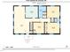 Floor plan of main level displaying the kitchen, bedrooms, and living spaces at 1219 Lakeland St, Durham, NC 27701