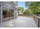 Sliding glass door with access to backyard deck at 1600 Budwood Dr, Raleigh, NC 27609