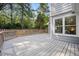 Exterior view of a spacious backyard deck at 1600 Budwood Dr, Raleigh, NC 27609