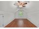 Third floor room with vinyl flooring, ceiling fan, and natural light at 188 Worthington Ct, Clayton, NC 27527