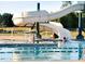 Large outdoor water slide leading into a refreshing pool, perfect for summer recreation at 224 Swann Trl, Clayton, NC 27527