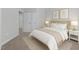 Comfortable bedroom featuring a queen-sized bed, neutral decor, and ample natural light at 2329 Field Poppy Dr, Apex, NC 27502