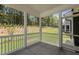 Cozy screened-in porch area offering peaceful views of the surrounding landscape at 2329 Field Poppy Dr, Apex, NC 27502