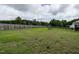 Spacious backyard featuring a wood fence, lush green grass, and a playset at 33 Northlodge Ct, Wendell, NC 27591