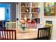 Charming dining area features colorful chairs and decorative built-in shelving at 3307 Devon Rd, Durham, NC 27707