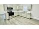 Modern kitchen with stainless steel appliances and gray and white countertops at 602 Dexter St, Rocky Mount, NC 27803