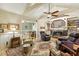 Inviting living room with fireplace, comfortable seating, and open access to other living spaces at 6517 Whitted Rd, Fuquay Varina, NC 27526