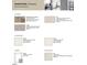 A selection of available monochromatic modern finishes for flooring, countertops, cabinetry, and backsplash at 669 Sun Meadow Dr, Wake Forest, NC 27587
