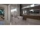 Serene bathroom featuring a soaking tub, glass shower, and modern vanity at 10 Gambel Dr, Youngsville, NC 27596