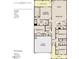 Floor plan featuring 4 beds, 2 baths, a 2-car garage, primary bedroom with screened patio and an open kitchen layout at 139 W Crescent Mills Blvd # Homesite 235, Wilson's Mills, NC 27520