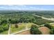 Scenic aerial view of the property showcasing land, lush trees, and a long driveway at 1401 Berea Rd, Rougemont, NC 27572