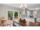 Dining room leading to the deck, connected to the kitchen at 1401 Berea Rd, Rougemont, NC 27572