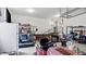 Functional garage interior with ample storage, work space, and convenient access to outdoors at 1401 Berea Rd, Rougemont, NC 27572