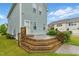 Multi-tiered wood deck perfect for outdoor living and entertaining at 1448 Big Falls Dr, Wendell, NC 27591