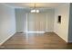 Dining room featuring hardwood floors, a chandelier, and natural light at 145 Country Walk Ln, Sanford, NC 27332