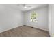 Bedroom with hardwood floors and a ceiling fan at 216 Burkwood Ln, Raleigh, NC 27609