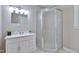 Bathroom with a stand-up shower, and a single sink vanity at 3009 Wellington Dr, Rocky Mount, NC 27803
