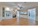 Spacious living room featuring hardwood floors, built-in shelving, and a fireplace at 3009 Wellington Dr, Rocky Mount, NC 27803