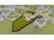 Aerial view of a single-Gathering home featuring a spacious, well-maintained lawn and fenced backyard at 305 Slate Dr, Gibsonville, NC 27249