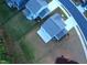 Birds eye view of the home showcasing a grassy lawn and neighboring fenced in yards at 391 Curling Crk Dr, Clayton, NC 27527