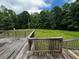 Spacious wooden deck with railing, offering scenic views and an outdoor living space at 4040 Tyler Dr, Oxford, NC 27565